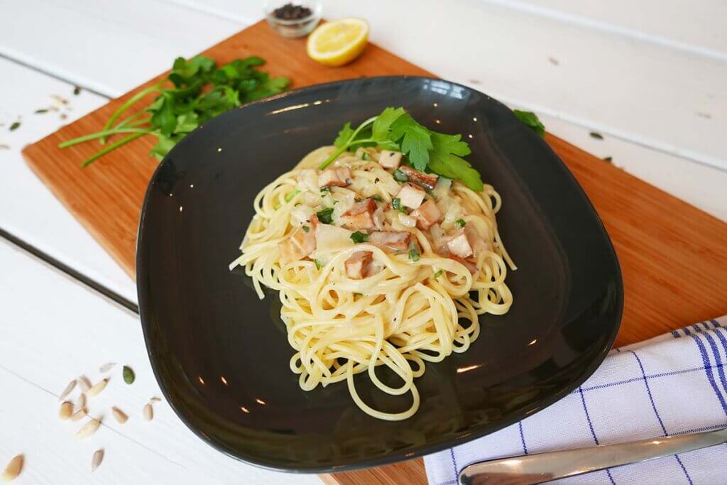 Veganes Spaghetti Carbonara