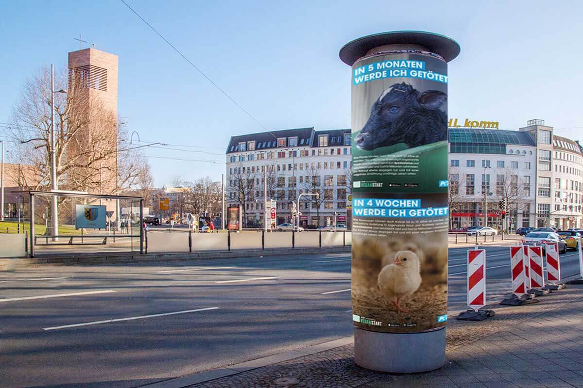 30 Jahre PETA: Plakataktion zum Jubiläum in 24 Städten